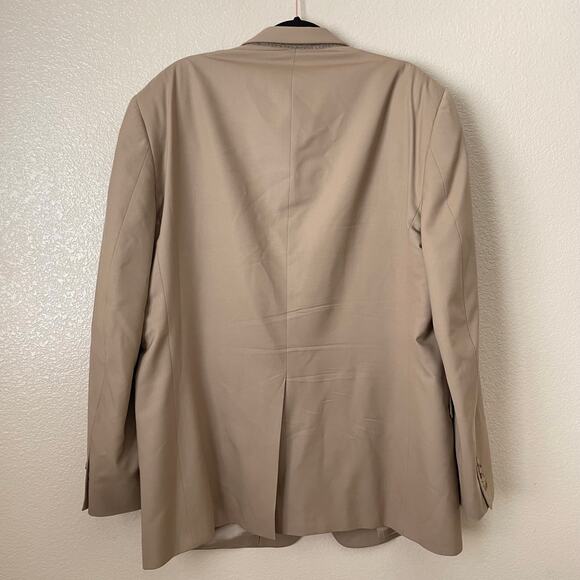 Burberry London Blazer Mens 46L Tan Wool 2 Button Sports Coat Jacket Preppy - Picture 7 of 13